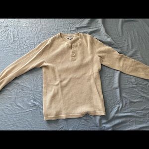 J Crew Wallace and Barnes waffle thermal Henley. XS